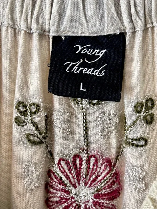 Bohemian Cream Ruffled V-Neck Maxi Dress by Free People - Picture 5 of 6